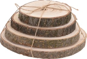 Drewniane podkładki pod talerze NATURAL, zestaw 4 sztuk