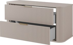 Szafka łazienkowa, Kaszmir, uchwyt złoty, 41,5 x 100 x 51,7 cm