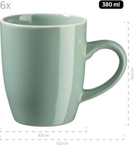 Mäser Zestaw naczyń stołowych 24 szt. ELISSA – zielony połysk