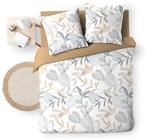 Żółto-biała pościel dwuosobowa 240x220 cm Kimberly – douceur d'intérieur
