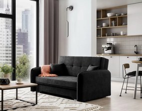 Rozkładana sofa 2-miejscowa LAINE, czarna