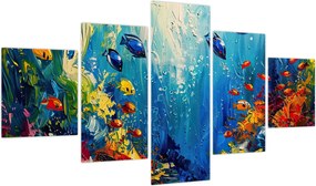 Obraz - Malowanie podwodnego świata (125x70 cm)