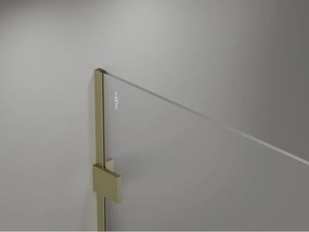 Mexen Lunar ścianka prysznicowa Walk-in lewa 150 x 200 cm, transparent 8 mm, złota szczotkowana - 830-150-000-55-00-L