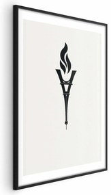 Plakat Znicz olimpijski 21x30 cm z ramą czarną z marginesem ARTGEIST B