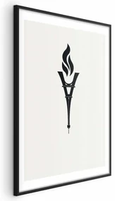Plakat Znicz olimpijski 60x90 cm z ramą czarną z marginesem ARTGEIST B