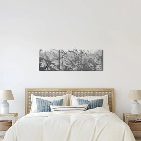 Obraz - Trawa na wietrze (z zegarem) (90x30 cm)