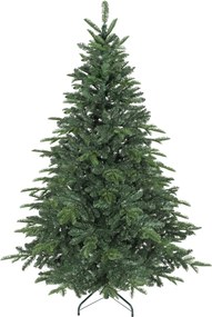 HOMCOM Sztuczna choinka z realistycznymi gałęziami, jodła ze składanym stojakiem, ognioodporna, tworzywo sztuczne, metal, zielony | Aosom PL