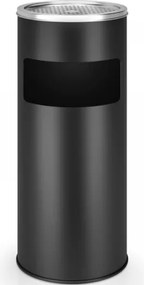 Kosz na śmieci z popielniczką, 17 l, czarny