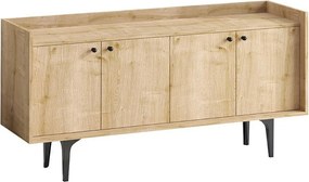 Komoda – 150 x 80 x 40 cm – Dąb szafirowy – Płyta wiórowa pokryta melaminą