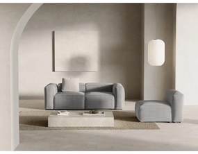 Jasnoszara sztruksowa sofa 224 cm Bergano – Cosmopolitan Design