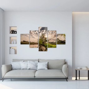 Obraz natury z promieniami (125x70 cm)