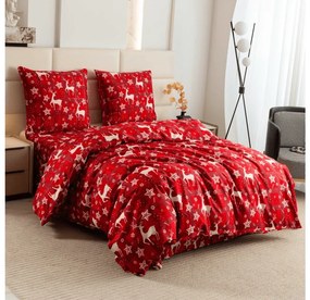 PrzytulneMieszkanie.pl PrzytulneMieszkanie.pl Pościel z mikrofibry VELVET CHRISTMAS czerwone Rozmiar pościeli: 70 x 90 cm | 140 x 200 cm