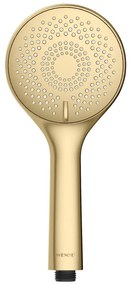 Plastikowa słuchawka prysznicowa z funkcją oszczędzania wody w kolorze matowego złota ø 11 cm Watersaving System – Wenko