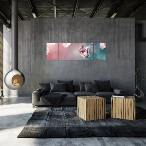 Obraz - Motyl wśród kwiatów (170x50 cm)