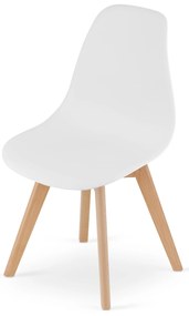 Zestaw jadalniany 1 + 4, biały stół ADRIA 120x80 cm + białe krzesło KITO