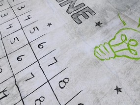 PrzytulneMieszkanie.pl PrzytulneMieszkanie.pl PrzytulneMieszkanie.pl Szary komplet pościeli dziecięcej NUMBERS + prześcieradło Jersey 90x200cm