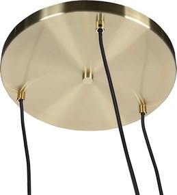 Inteligentna lampa wisząca mosiężna z 3 WiFi ST64 z niebieskim szkłem - Pallon