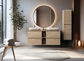 4 elementowy komplet mebli łazienkowych jasny dąb G5-A83