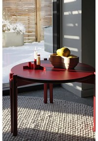 Czerwony okrągły stolik z litego drewna sosnowego ø 80 cm Sticks – Karup Design