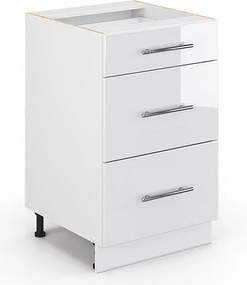 Szafka dolna do kuchni biały wysoki połysk 50x51.6x82 fame-line