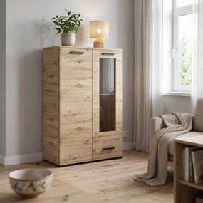Komoda ALBANO 80 cm do Salonu Sypialni z Szufladą Dąb artisan