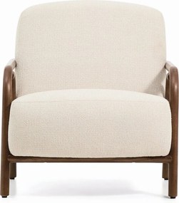 Beżowy fotel z tkaniny szenilowej Sylo – Kave Home