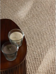 Beżowy wełniany okrągły dywan tkany ręcznie ø 160 cm Lyon Beans – Elle Decoration