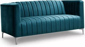 Sofa dwuosobowa Averio II z ozdobnymi przeszyciami w stylu glamour