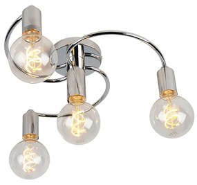 Lampa sufitowa art deco chrom 4-światłowa - Facil ArtDeco Oswietlenie wewnetrzne