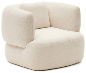 Kremowy fotel z materiału bouclé Martina – Kave Home