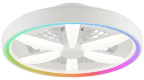 Brilliant - LED RGBW wentylator sufitowy GAIANO LED/48W/230V biały + DO