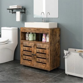 Szafka łazienkowa stojąca pod umywalkę zlew z półkami regał z drzwiami 60cm