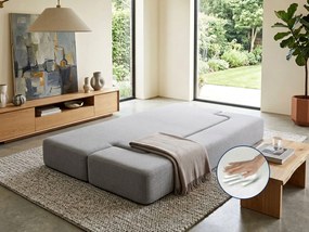 Sofa-materac 2w1 jasnoszara  szary