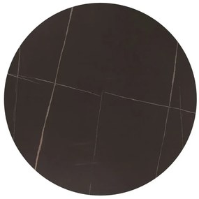 Stół okrągły ESPERO 80x80 czarny marmur/czarny SIGNAL