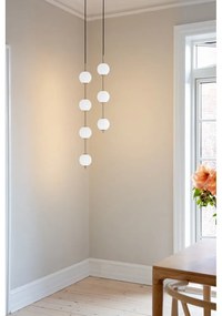 Metalowa lampa wisząca LED w kolorze mosiądzu ze szklanym kloszem ø 12 cm Audrey – UMAGE