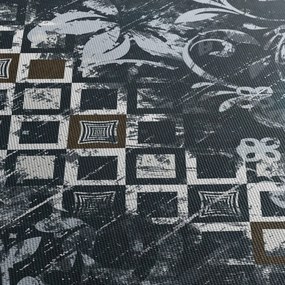 Obraz z kwiatowym wystrojem (z zegarem) (90x30 cm)
