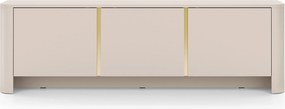 Szafka RTV Sorrenti 168 cm - kaszmir / złoty