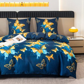 PrzytulneMieszkanie.pl PrzytulneMieszkanie.pl Pościel z mikrofibry ROYAL BUTTERFLY niebieska Rozmiar pościeli: 70 x 80 cm | 140 x 200 cm