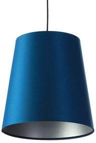 Granatowo-srebrna lampa wisząca stożek - S402 F9-S44