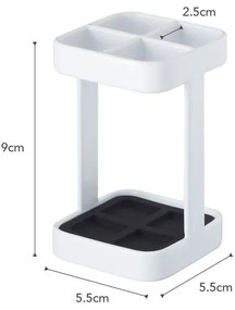 Biały stojak na szczoteczki YAMAZAKI Tower Slim