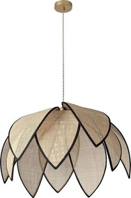 Osram - Żyrandol na lince DECOR RATTAN 1xE27/15W/230V średnica 67 cm beżowy/czarny