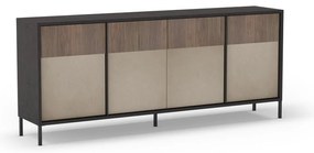 Antracytowo-jasnobrązowa niska komoda 206x86 cm Amalia – Marckeric