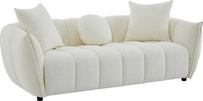 Kanapa 3-osobowa z beżowej tkaniny teksturowanej GONOLON