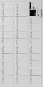 Metalowa szafa depozytowa Oliver 90x45x185 cm szara