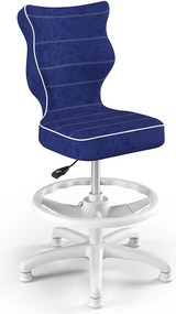 Obrotowe krzesło dla dzieci z podnóżkiem Petit White rozmiar 3 (119-142 cm)