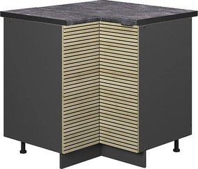 Szafka narożna panel dębowy 80.5x60x82 fame-line