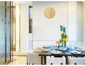 Zegar na ścianę nowoczesny drewniany z dużymi cyframi okrągły cichy loft