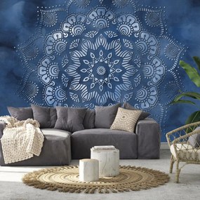Fototapeta - Niebieska mandala (196x136 cm)