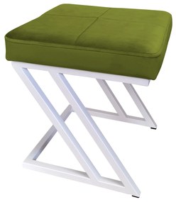 Pufa ZETA LOFT taboret podnóżek podstawa biała BL75