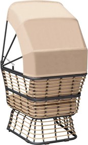 Beżowy metalowy fotel ogrodowy Paros – Garden Pleasure